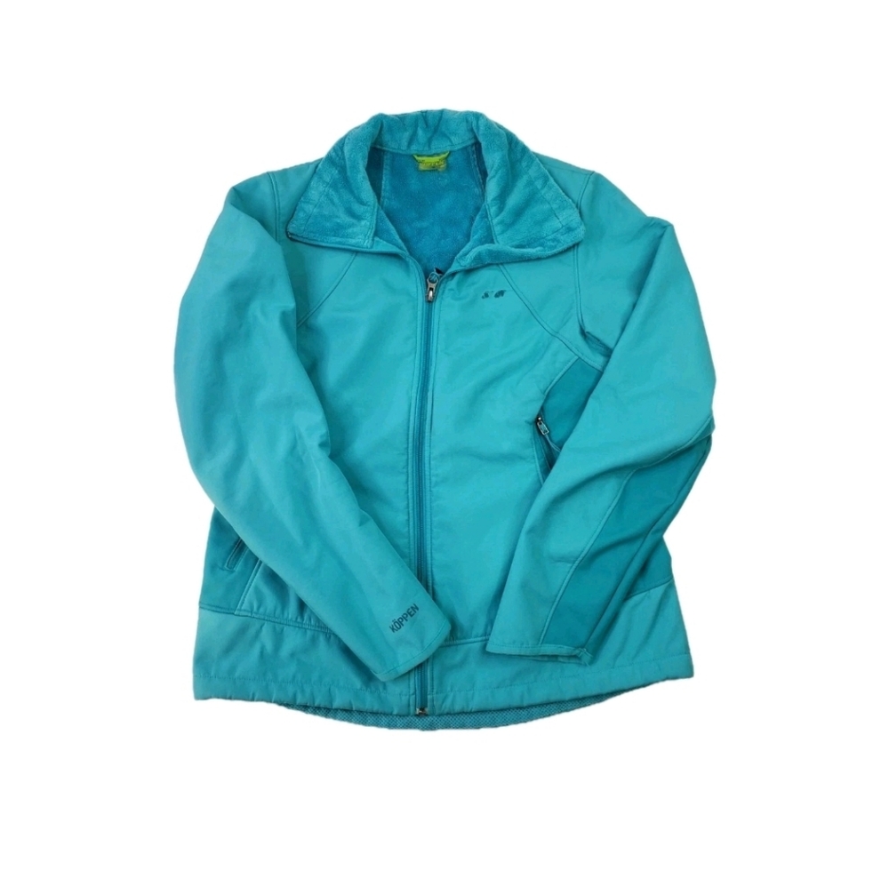 Koppen Vibrant Blue Fleece Jacket Womens Size Medium